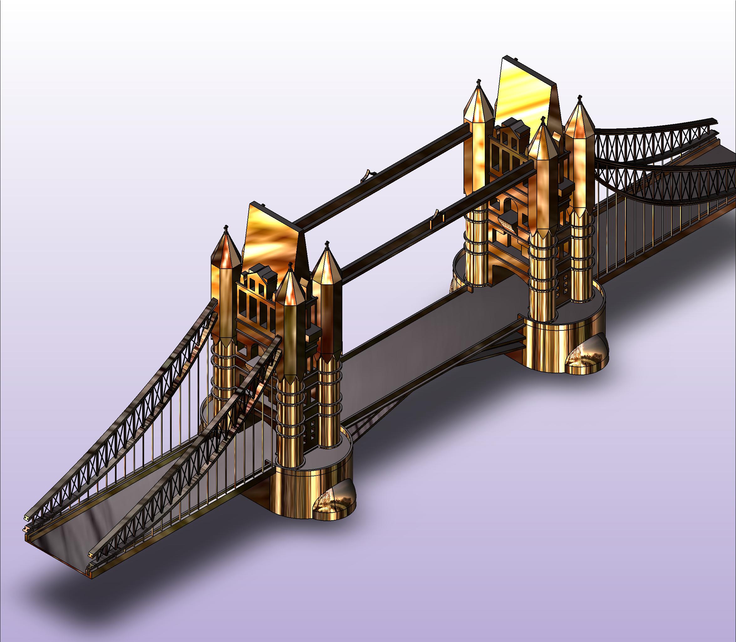 伦敦塔桥（iCader.com与您分享最新的CAD设计工具和创意工业设计3D作品）